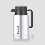 Max Fresh stainless steel coffee pot with black handle and spout for hot and cold beverages